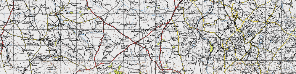 Old map of Benallack in 1946