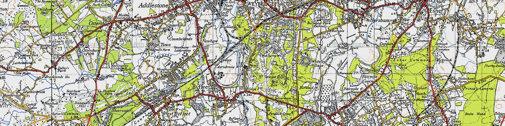 Old map of St George's Hill in 1940