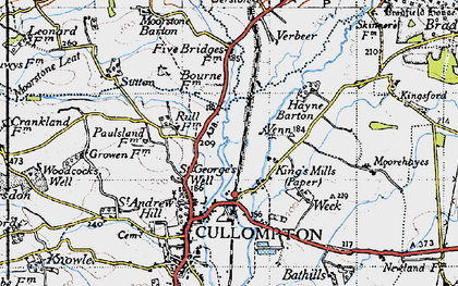 Old map of St George's Well in 1946