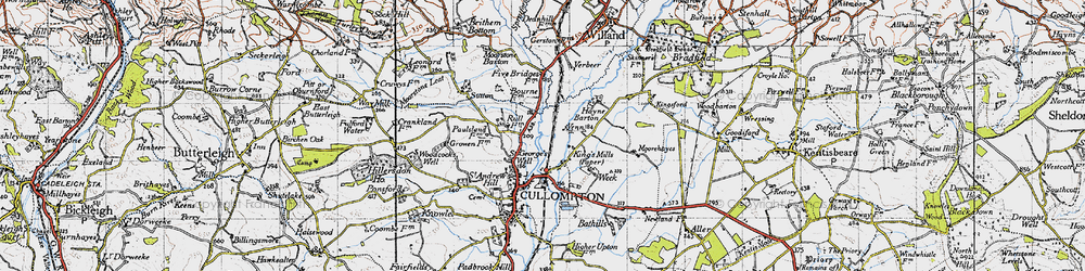 Old map of St George's Well in 1946