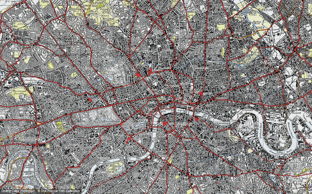 Old Map of St Giles, 1945 in 1945