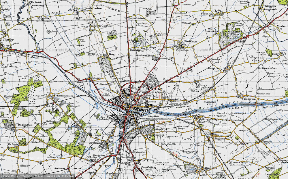 Old Map of St Giles, 1947 in 1947