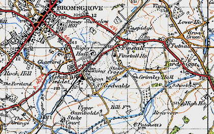 Old map of St Godwalds in 1947