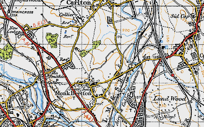 Old map of St Helen's in 1947