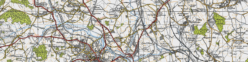 Old map of St Helen's in 1947