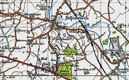 Old map of St Helena in 1946