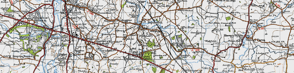 Old map of St Helena in 1946