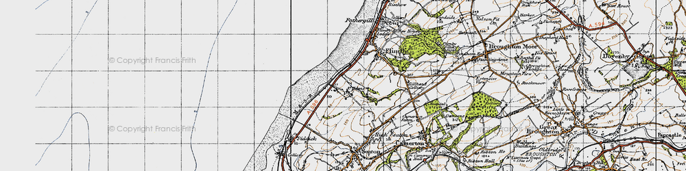 Old map of St Helens in 1947