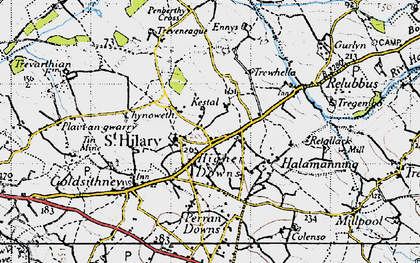 Old map of St Hilary in 1946