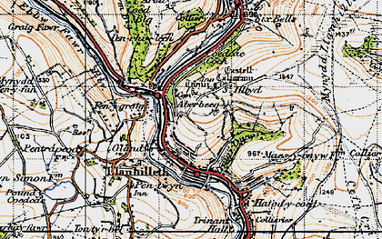 Old map of St Illtyd in 1947