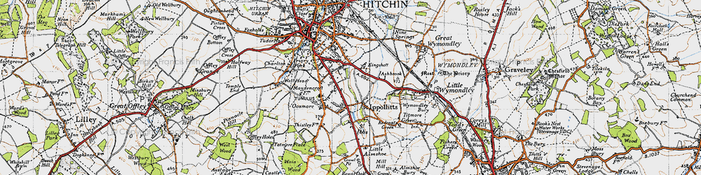 Old map of Ashbrook in 1946