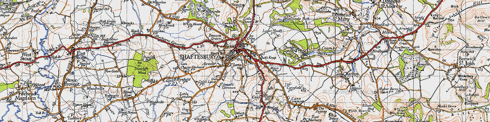 Old map of St James in 1945