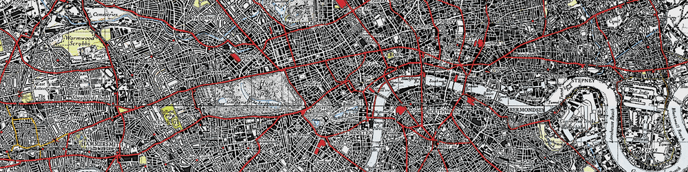 Old map of St James in 1945