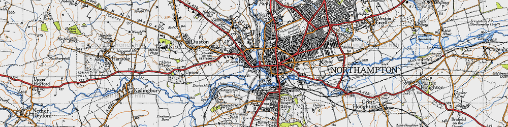 Old map of St James's End in 1946