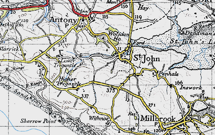 Old map of Withnoe Barton Fm in 1946