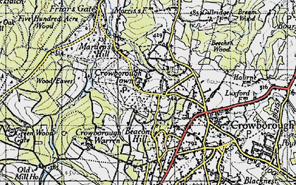 Old map of St John's in 1940
