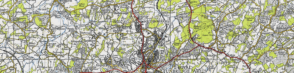 Old map of St John's in 1946