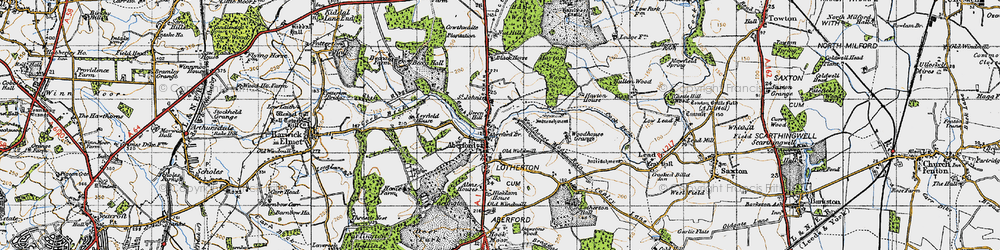 Old map of St John's in 1947