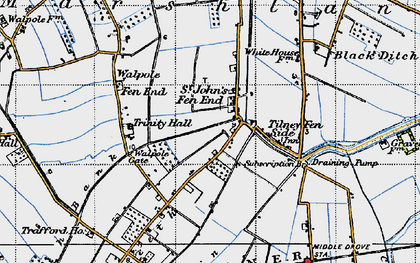 Old map of St John's Fen End in 1946