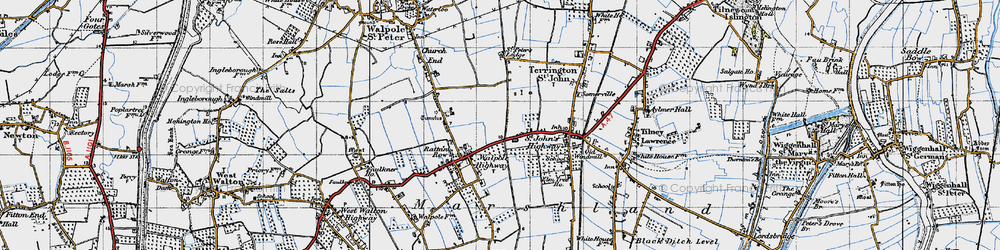 Old map of St John's Highway in 1946