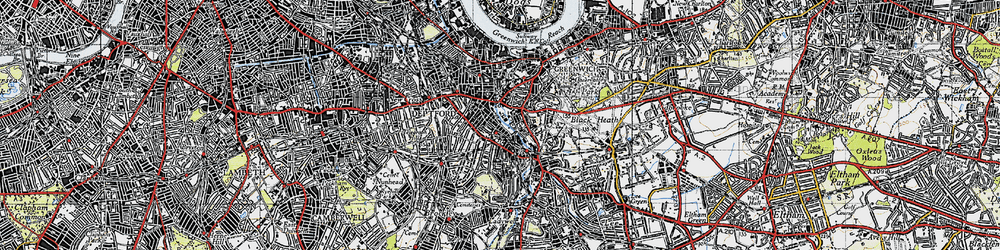 Old map of St Johns in 1946