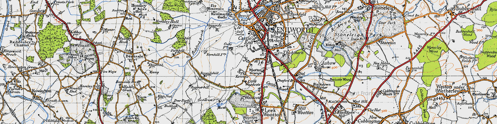 Old map of St Johns in 1947