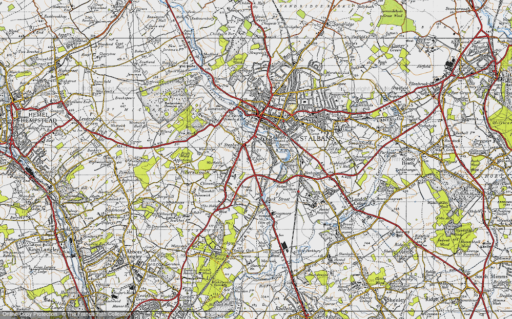 Old Map of St Julians, 1946 in 1946