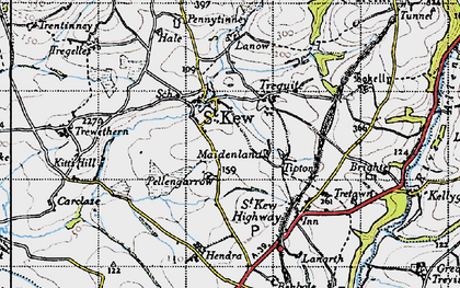 Old map of St Kew in 1946