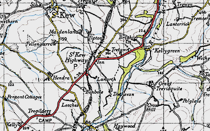 Old map of St Kew Highway in 1946