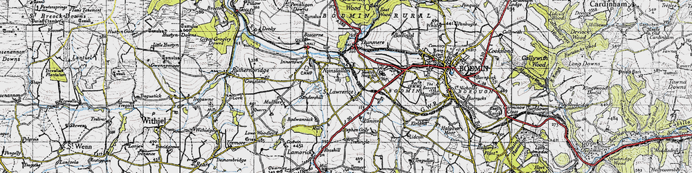 Old map of Laveddon in 1946