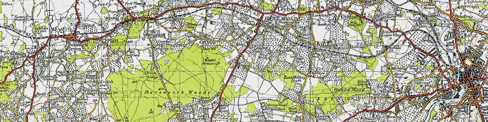 Old map of St Leonard's Street in 1946