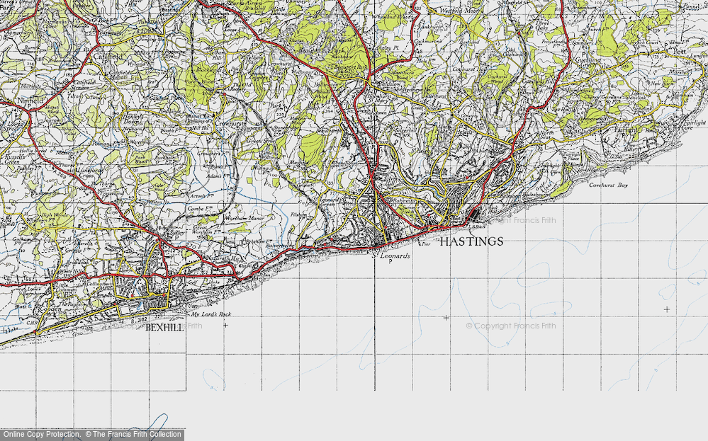 Old Map of St Leonards, 1940 in 1940