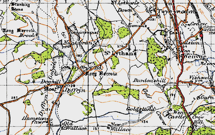 Old map of St Lythans in 1947