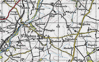 Old map of St Mabyn in 1946