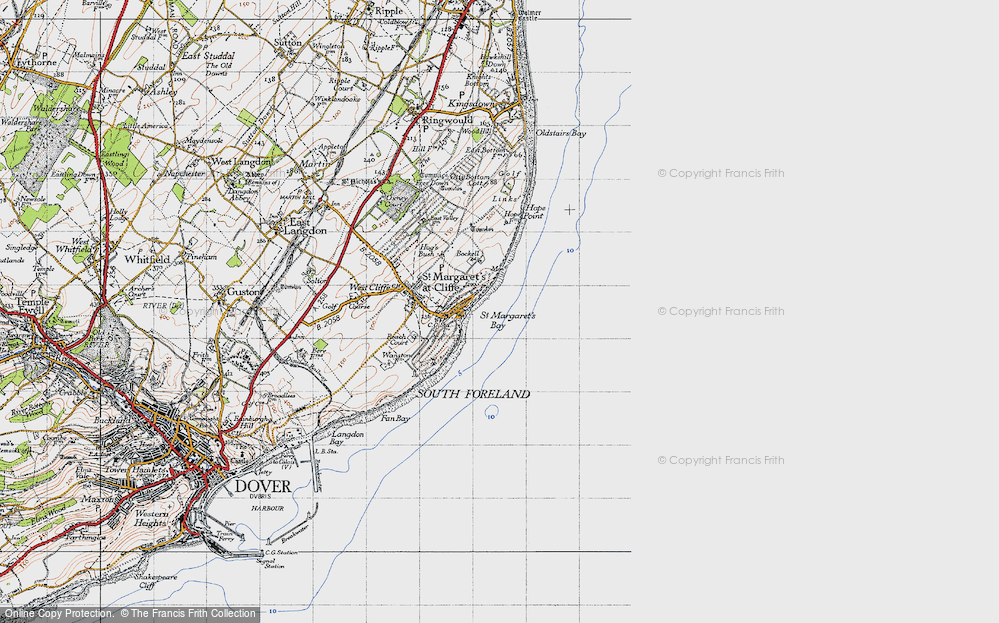Old Map of St Margaret's Bay, 1947 in 1947