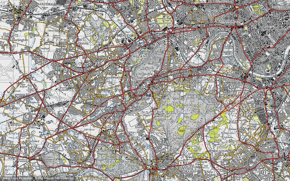 Old Map of St Margarets, 1945 in 1945