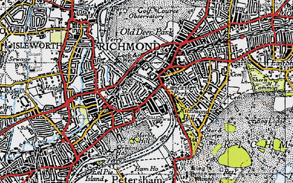 Old map of St Margarets in 1945
