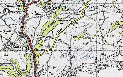 Old map of St Martin in 1946
