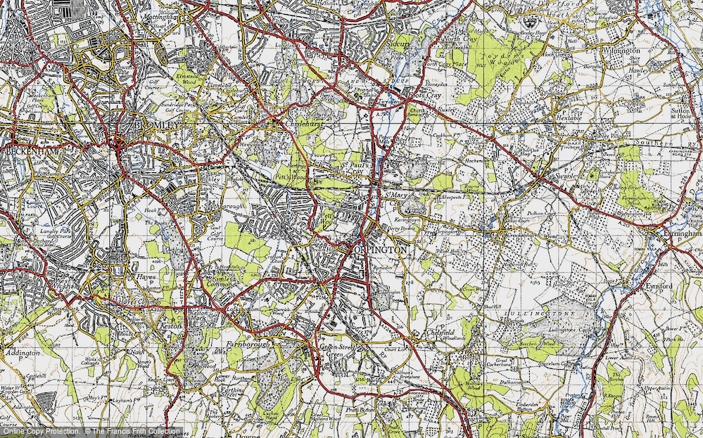 Old Map of St Mary Cray, 1946 in 1946