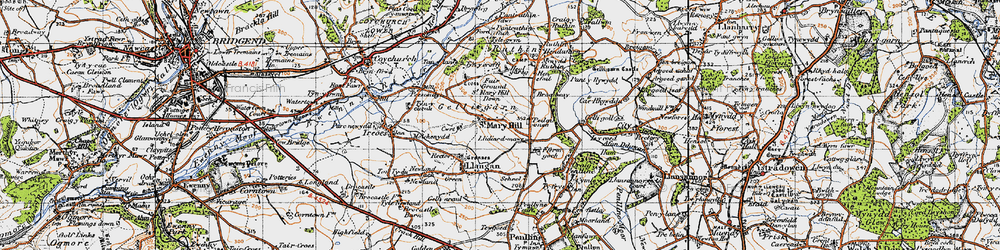 Old map of St Mary Hill in 1947