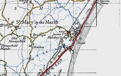 Old map of St Mary's Bay in 1940