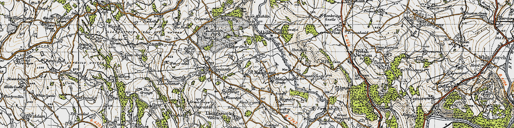 Old map of Llanrothal in 1947