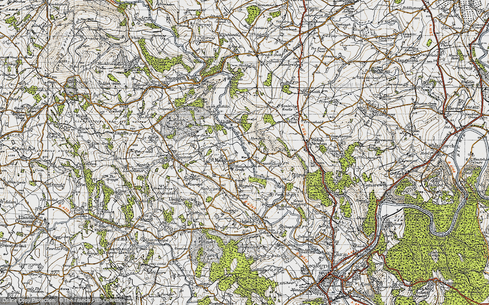 Old Map of St Maughans Green, 1947 in 1947