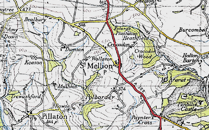 Old map of St Mellion in 1946