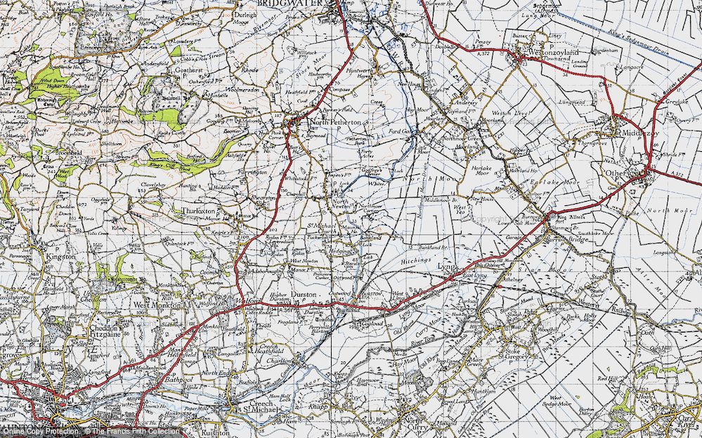 Old Map of St Michael Church, 1945 in 1945