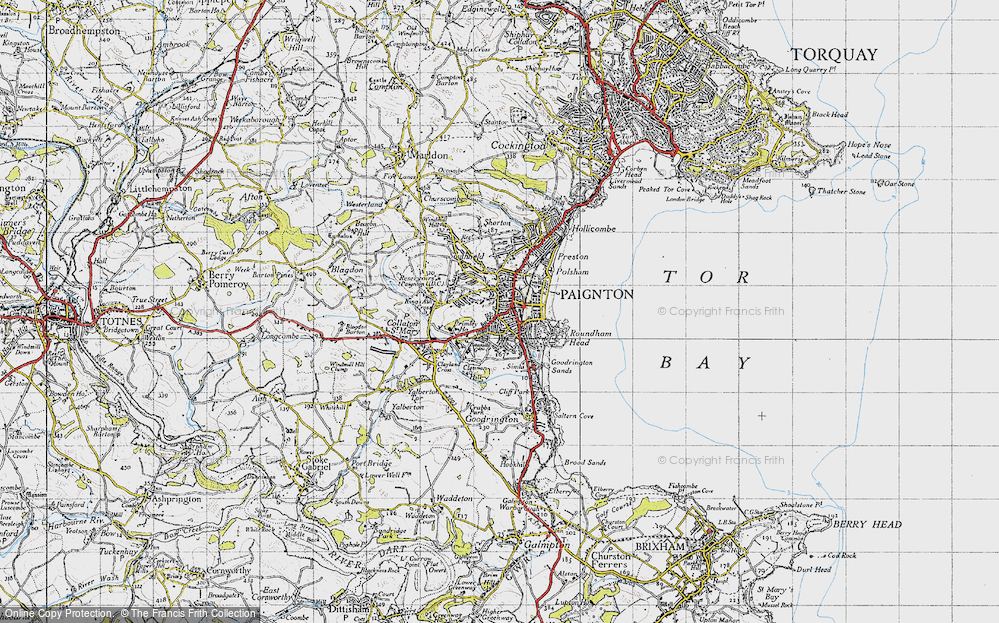 Old Map of Historic Map covering Kirkham Ho in 1946