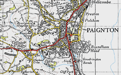 Old map of St Michaels in 1946