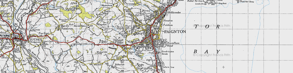 Old map of St Michaels in 1946