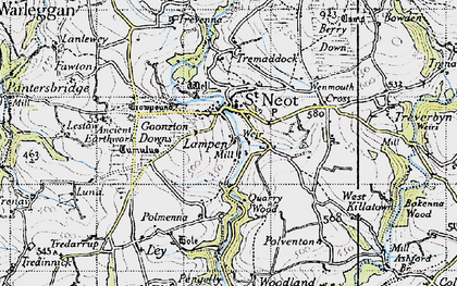 Old map of St Neot in 1946