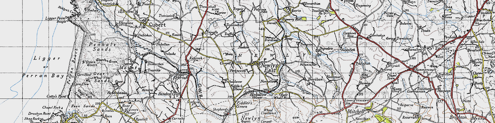 Old map of Lappa Valley Steam Rly in 1946